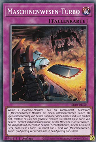 SR10-DE034 - Maschinenwesen – Turbo - Common - DE - im Set mit Ultrapro Toploader - Yugioh von Konami -
