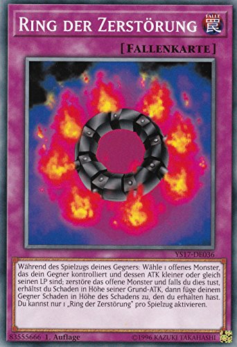 YS17-DE036 - Ring der Zerstörung - Common - DE - im Set mit Ultrapro Toploader - Yugioh von Konami -