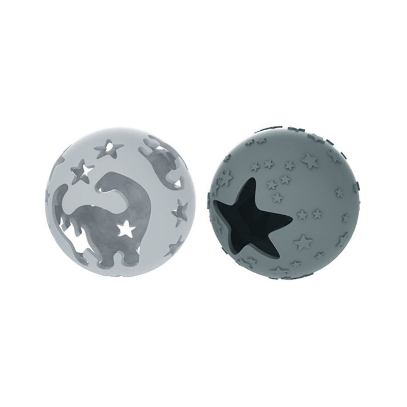 Silikon-Aktivitätsball DINO (11cm) 2er Set von Konges Sløjd