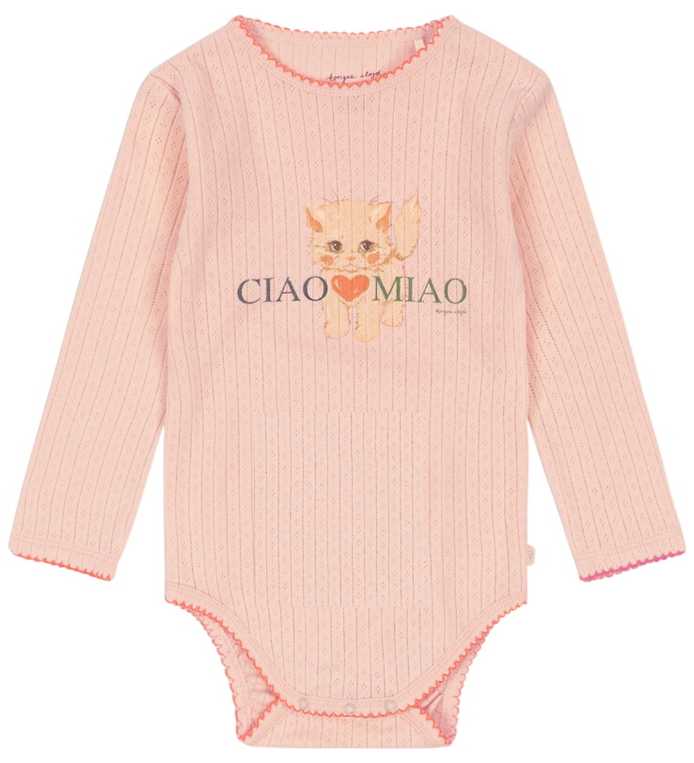 Konges Sløjd Body l/ä - Lochmuster - Minnie - Pale Blush - Konges Sløjd - 1 Jahr (80) - Body L/Ä von Konges Sløjd