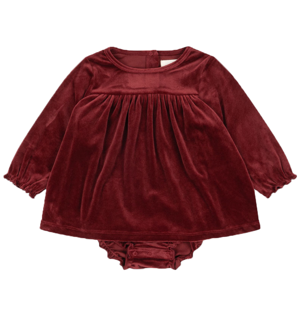 Konges Sløjd Bodykleid - Velours - Jingle - Rot Dahlia - Konges Sløjd - 3 Jahre (98) - Body L/Ä von Konges Sløjd