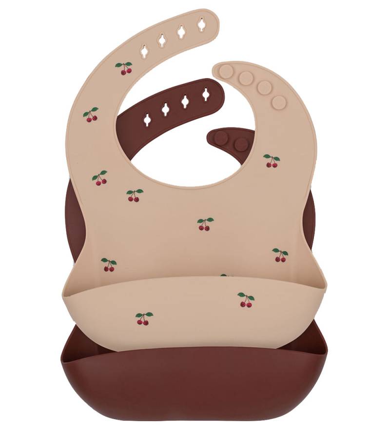 Konges Sløjd Lätzchen - Silikon - 2er-Pack - Cherry/Mocca - Konges Sløjd - One Size - Lätzchen Konges Sløjd Lätzchen - Silikon - 2er-Pack - Cherry/Mocca - Konges Sløjd - One Size - Lätzchen von Konges Sløjd