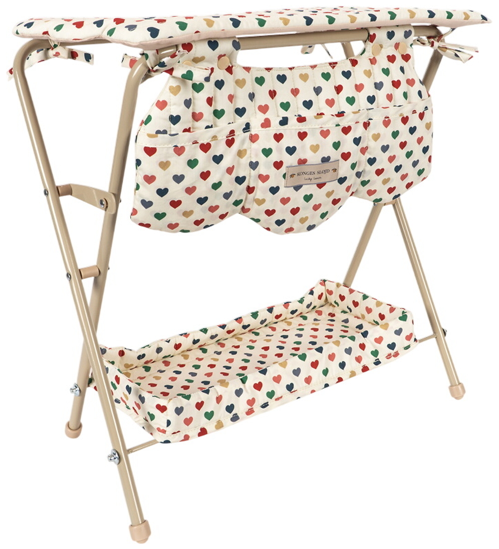 Konges Sløjd Wickeltisch für Puppen - Coeur Coloré - Konges Sløjd - One Size - Puppenzubehör von Konges Sløjd