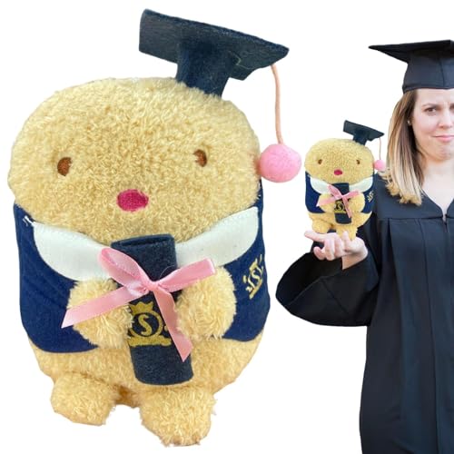 Abschluss-Plüschtier, Abschluss-Plüschtier mit Bachelor-Mütze,Abschlussfeier-Bär Absolventen-Doktorbär trägt einen Mini-Bachelor- 20 cm großer „Congrats Grad Bear“-Plüsch für den Kindergarten-, High- von Kongou