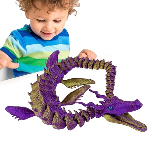 Kongou 3D-Drachen-Zappelspielzeug, 3D-gedruckte Drachen - Interaktives Drachen-Zappelspielzeug | Voll beweglicher Drache, Zappeldrache für Kinder, Jungen, Erwachsene, verbessert die Konzentration von Kongou