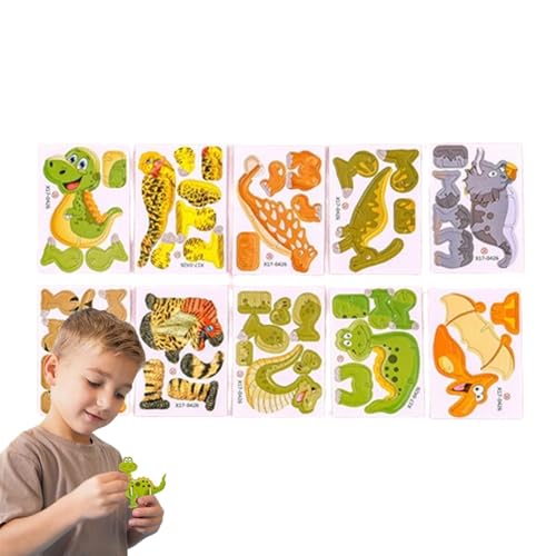 Kongou 3D-Puzzles für Kinder, 3D-Puzzle - Dinosaurier-Rätsel - Schaumstoff-Dinosaurier-Puzzles für Kinder, manuelle Montage dreidimensionaler Modellpuzzles im Vorschulalter von Kongou