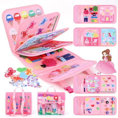 Busy Board Montessori Spielzeug für 1 2 3 jährige Mädchen Busy Book Sensorisches Spielzeug Flugzeug Reisen Roadtrip Spielzeug Weihnachts Geburtstagsgeschenke für Kleinkinder Busy Board Montessori Spielzeug für 1 2 3 jährige Mädchen Busy Book Sensorisches Spielzeug Flugzeug Reisen Roadtrip Spielzeug Weihnachts Geburtstagsgeschenke für Kleinkinder von Konijiwa