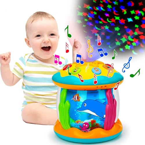 Baby Spielzeug ab 6 Monate, Drehender Projektor Kinderspielzeug mit Licht & Musik, Kinder Geschenke für ab 6-18 Monate Lernspielzeug für Kleinkind, Musikspielzeug ab 1 2 Jahr mädchen Jungen Baby Spielzeug ab 6 Monate, Drehender Projektor Kinderspielzeug mit Licht & Musik, Kinder Geschenke für ab 6-18 Monate Lernspielzeug für Kleinkind, Musikspielzeug ab 1 2 Jahr mädchen Jungen von Konom