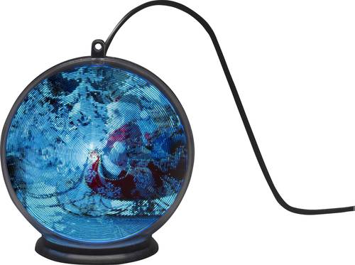 Konstsmide 1550-700 LED-Szenerie Weihnachtsmann mit Schlitten LED Schwarz Timer von Konstsmide