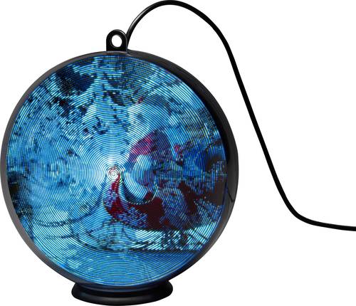 Konstsmide 1560-700 LED-Fensterbild Weihnachtsmann mit Schlitten LED Schwarz Timer von Konstsmide
