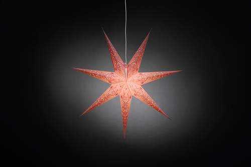 Konstsmide 2982-134 Weihnachtsstern Glühlampe, LED Pink bestickt, mit ausgestanzten Motiven, mit Sc von Konstsmide