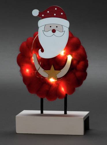 Konstsmide 3267-550 Weihnachtsmann Warmweiß LED Rot Timer von Konstsmide