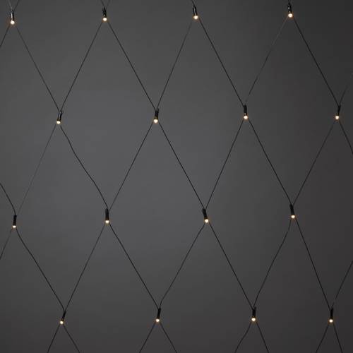 Konstsmide Lichtervorhang Außen 40 LED Warmweiß (B x H) 800mm x 800mm Timer, gefrostet von Konstsmide