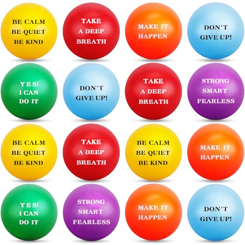 Koogel 16 Stück Stressball Erwachsene, Motivierende Stressbälle Anti Stress Bälle mit Quetos zur Linderung von Angst und Wut als Geschenk Koogel 16 Stück Stressball Erwachsene, Motivierende Stressbälle Anti Stress Bälle mit Quetos zur Linderung von Angst und Wut als Geschenk von Koogel