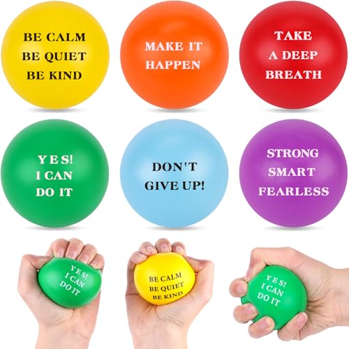 Koogel 6 Stück Stressball Erwachsene, Motivierende Stressbälle Anti Stress Bälle mit Quetos zur Linderung von Angst und Wut als Geschenk Koogel 6 Stück Stressball Erwachsene, Motivierende Stressbälle Anti Stress Bälle mit Quetos zur Linderung von Angst und Wut als Geschenk von Koogel