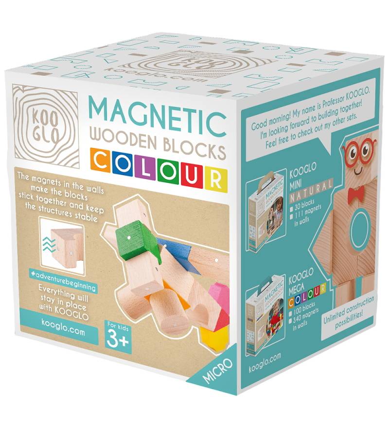 Kooglo Magnetisch Bauklötze - Holz - 14 st. - Micro Colour Fl - Kooglo - One Size - Magnetspielzeug Kooglo Magnetisch Bauklötze - Holz - 14 st. - Micro Colour Fl - Kooglo - One Size - Magnetspielzeug von Kooglo