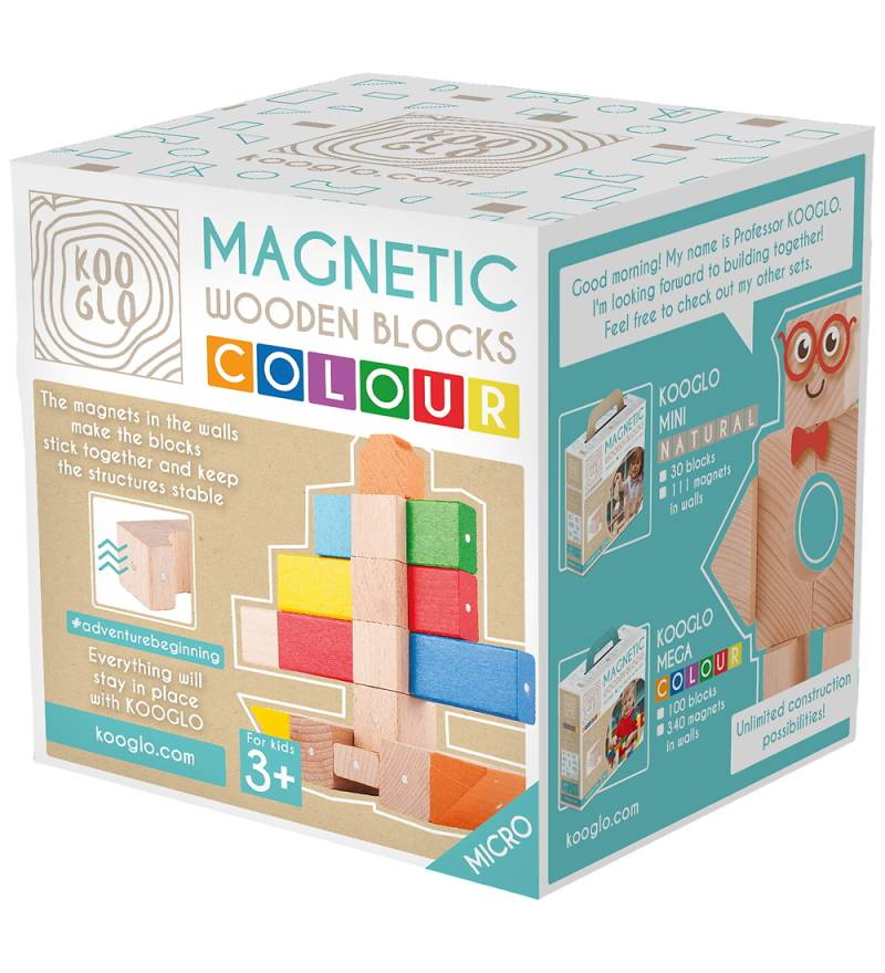 Kooglo Magnetisch Bauklötze - Holz - 17 st. - Micro Colour Sk - Kooglo - One Size - Magnetspielzeug Kooglo Magnetisch Bauklötze - Holz - 17 st. - Micro Colour Sk - Kooglo - One Size - Magnetspielzeug von Kooglo