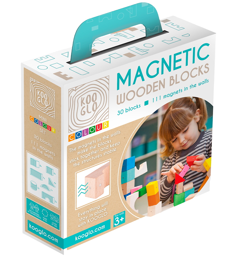 Kooglo Magnetisch Bauklötze - Holz - 30 st. - Mini Colour - Kooglo - One Size - Magnetspielzeug Kooglo Magnetisch Bauklötze - Holz - 30 st. - Mini Colour - Kooglo - One Size - Magnetspielzeug von Kooglo