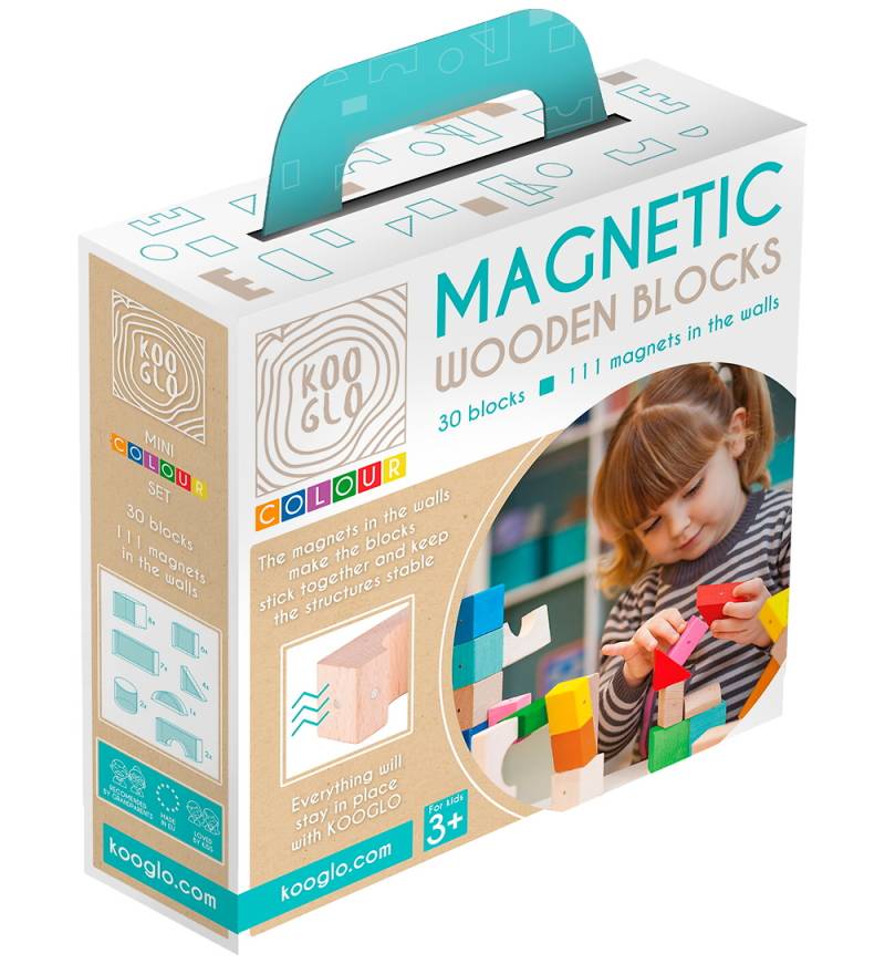 Kooglo Magnetisch Bauklötze - Holz - 30 st. - Mini Colour - Kooglo - One Size - Magnetspielzeug Kooglo Magnetisch Bauklötze - Holz - 30 st. - Mini Colour - Kooglo - One Size - Magnetspielzeug von Kooglo