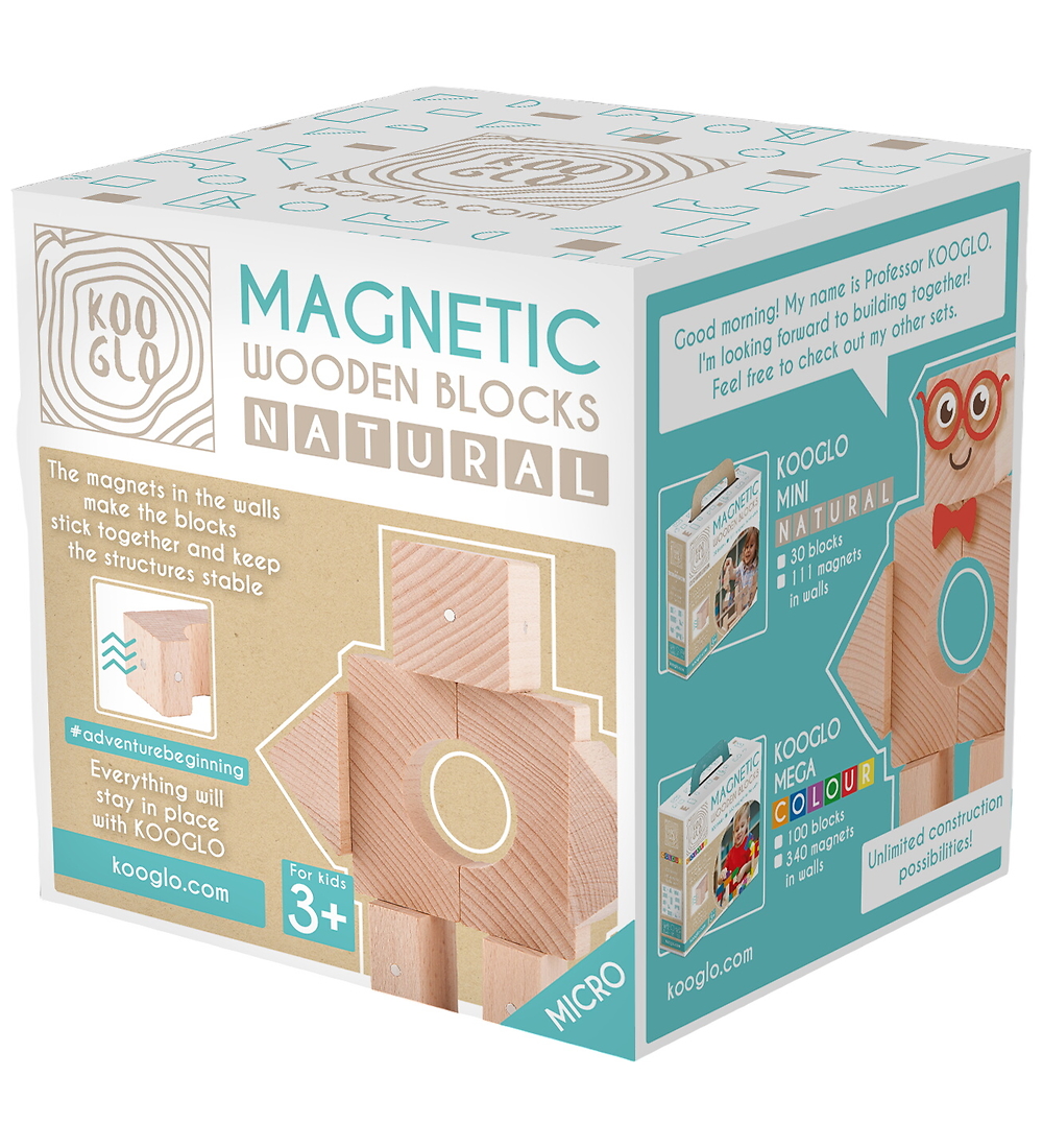 Kooglo Magnetisch Bauklötze - Holz - 7 st. - Micro Natural Pr - Kooglo - One Size - Magnetspielzeug Kooglo Magnetisch Bauklötze - Holz - 7 st. - Micro Natural Pr - Kooglo - One Size - Magnetspielzeug von Kooglo