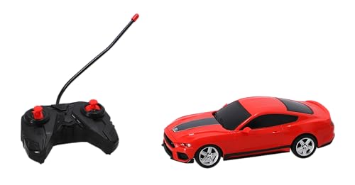Kool Speed Ford Mustang Mach 1 RC Auto 1:24 Rot | Ferngesteuertes Fahrzeug mit LED-Scheinwerfern & präziser Steuerung | Indoor & Outdoor Rennspaß von Kool Speed