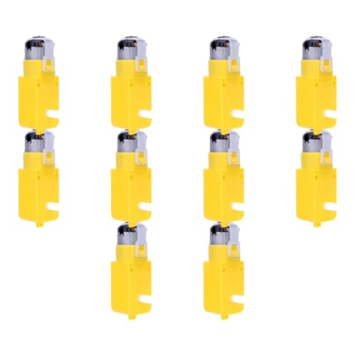 Koolenry 10pcs TT-Motormodul für DIY Smart Car Roboter DC 3-12V Dual Welle Getriebe Motor Gearmotor für Robotik und Intelligente Fahrzeuge von Koolenry