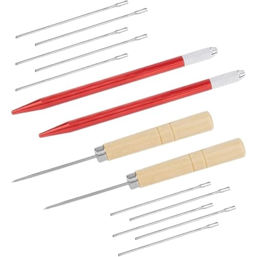 Koolenry 14-Teiliges Rerooting-Werkzeug für Puppenhaar, 0,5-0,7 Mm, Stricknadeln Aus Messing für Puppen, Rassehaarimplantate und Häkelnadeln L von Koolenry