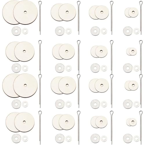 Koolenry 180 Stück 8 Größen Holzpuppengelenke und Faserplattenscheiben 8-24 mm Drehbare Puppengelenke Splintstift für Puppen-DIY-Bastelarbeiten Koolenry 180 Stück 8 Größen Holzpuppengelenke und Faserplattenscheiben 8-24 mm Drehbare Puppengelenke Splintstift für Puppen-DIY-Bastelarbeiten von Koolenry