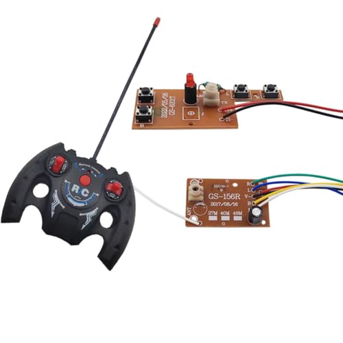Koolenry 27MHz 4-Kanal-Fernbedienungs-PCB-Sender und Empfänger-Kit für 857 Modell RC-Autos mit Antenne von Koolenry