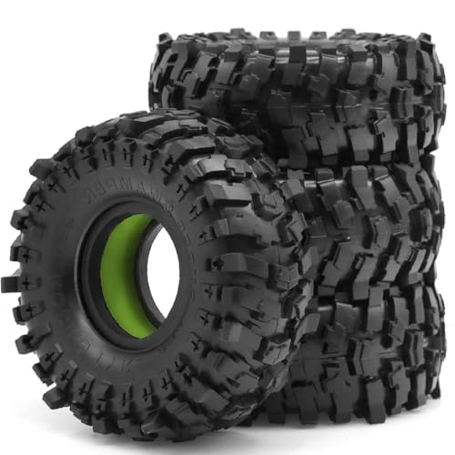Koolenry 4 Stück 118-mm-Radreifen mit Eva-Zweistufen-Schaumstoffeinlage für 1/10 RC Crawler Truck-Radreifen für Axial SCX10 Wraith Grün Koolenry 4 Stück 118-mm-Radreifen mit Eva-Zweistufen-Schaumstoffeinlage für 1/10 RC Crawler Truck-Radreifen für Axial SCX10 Wraith Grün von Koolenry