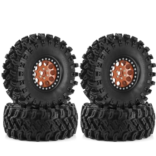Koolenry 4 Stück 136 mm 1,9 Metall Beadlock-Felgen Gummireifensatz für 1/8 1/10 RC Crawler Car TRX4 D90 D110 Axial SCX10 B Koolenry 4 Stück 136 mm 1,9 Metall Beadlock-Felgen Gummireifensatz für 1/8 1/10 RC Crawler Car TRX4 D90 D110 Axial SCX10 B von Koolenry