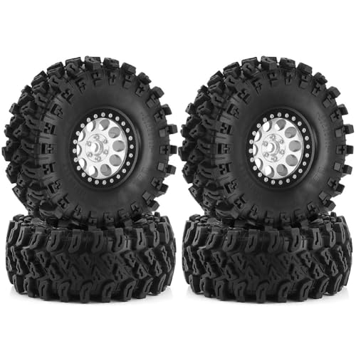 Koolenry 4 Stück 136 mm 1,9 Metall Beadlock-Felgen Gummireifensatz für 1/8 1/10 RC Crawler Car TRX4 D90 D110 Axial SCX10 C Koolenry 4 Stück 136 mm 1,9 Metall Beadlock-Felgen Gummireifensatz für 1/8 1/10 RC Crawler Car TRX4 D90 D110 Axial SCX10 C von Koolenry