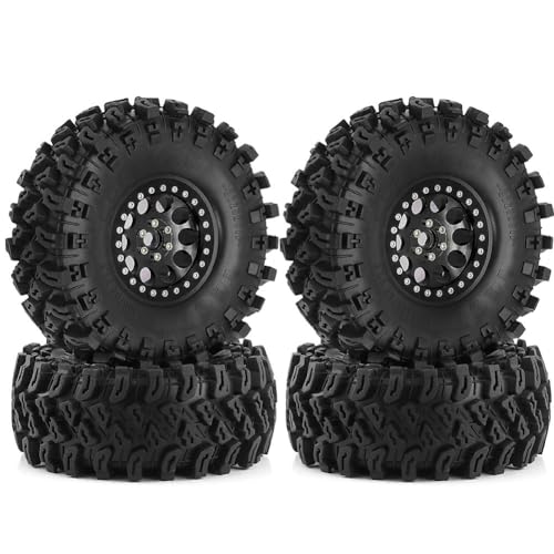 Koolenry 4 Stück 136 mm 1,9 Metall Beadlock-Felgen Gummireifensatz für 1/8 1/10 RC Crawler Car TRX4 D90 D110 Axial SCX10 E Koolenry 4 Stück 136 mm 1,9 Metall Beadlock-Felgen Gummireifensatz für 1/8 1/10 RC Crawler Car TRX4 D90 D110 Axial SCX10 E von Koolenry