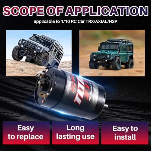 Koolenry 550 Bürstenmotor Wasserdichter ESC 320A Geschwindigkeitsregler-Kombinationssatz für 1/10 RC Car Crawler für Axial SCX10 21T von Koolenry
