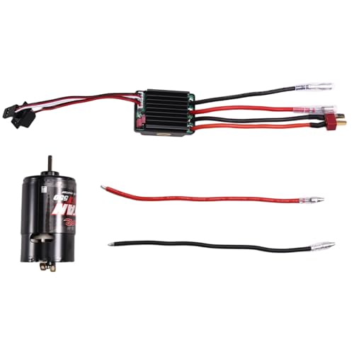 Koolenry 550 Bürstenmotor Wasserdichter ESC 320A Geschwindigkeitsregler-Kombinationssatz für 1/10 RC Car Crawler für Axial SCX10 55T Koolenry 550 Bürstenmotor Wasserdichter ESC 320A Geschwindigkeitsregler-Kombinationssatz für 1/10 RC Car Crawler für Axial SCX10 55T von Koolenry