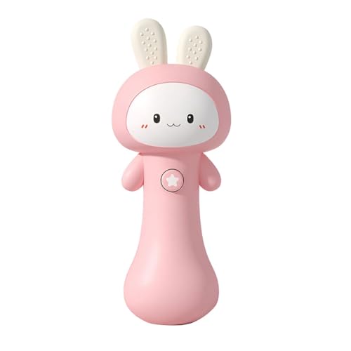 Koolenry Bunny Baby Rattle Spielzeug Interaktives Beißring- und Sinnesspielzeug Idealer Osterkorb-Füller für Babys Rosa von Koolenry