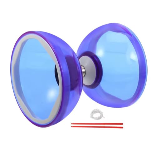 Koolenry Diabolo-Ball mit Dreifachem Kugellager, Jonglieren, Weiches Gummi, Doppelrad, für Kinder, Outdoor-Spielset, Kristall-TPU, Blau Koolenry Diabolo-Ball mit Dreifachem Kugellager, Jonglieren, Weiches Gummi, Doppelrad, für Kinder, Outdoor-Spielset, Kristall-TPU, Blau von Koolenry