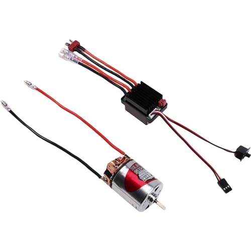 Koolenry Komplettes 540 Gebürstetes Motor System mit 320A Wasserdichtem ESC für 1/10 RC Crawler Auto Axial SCX10 40T von Koolenry