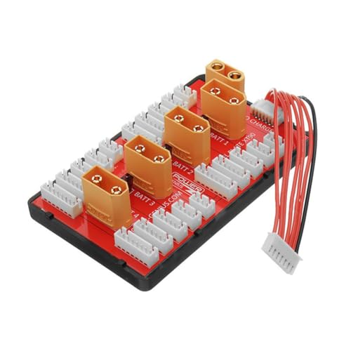 Koolenry Lipo Batterie Parallel-Ladeplatine Lipo-Batterie für RC-Modelle 2-6S Unterstützt das Gleichzeitige Laden Von 4 Batterien von Koolenry