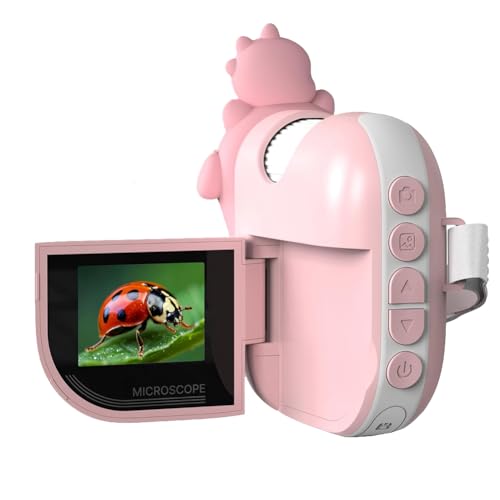 Koolenry Mikroskop für Kinder, Tragbares Mini-Mikroskop mit 8 Einstellbaren LED-Leuchten, 2-LCD-Bildschirm, Taschenmikroskop-Kamera Koolenry Mikroskop für Kinder, Tragbares Mini-Mikroskop mit 8 Einstellbaren LED-Leuchten, 2-LCD-Bildschirm, Taschenmikroskop-Kamera von Koolenry
