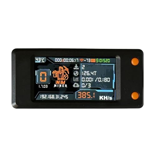 Koolenry Nmminer BTC Miner Nerd Nerdminer V2 Pro 390 /S Bitcoin Solo Lotterie Crypto Miner mit Farbbildschirm von Koolenry