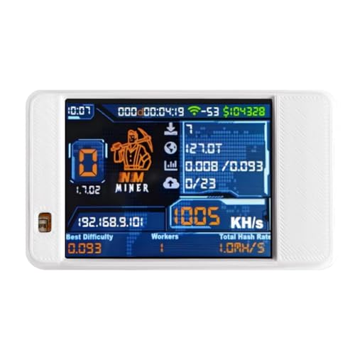 Koolenry Nmminer NerdMiner Upgrade 992 /S Hashrate ESP32-2432S028 2.8-Display Farbenfrohe Gehäuse Bitcoin Solo Lotterie B von Koolenry