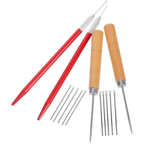 Koolenry Puppenhaar-Rerooting-Werkzeuge mit Nadeln-Woodden-AWL-Kit für Puppenarbeiten, Zur Restaurierung und zum Styling von Koolenry