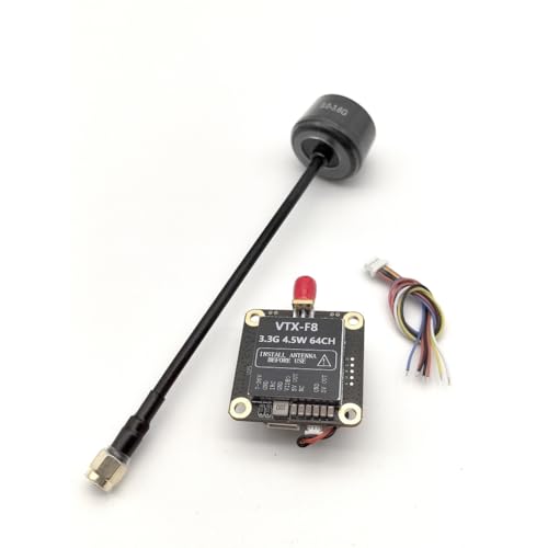 Koolenry VTX-F8 3,3G 4500mW VTX 64CH(3060-3500MHz) FPV Drahtloser Fernbildübertragungssender, Turminstallation von Koolenry