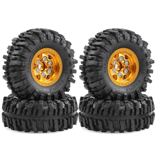 Koolenry Zubehör 4pcs 1,0 "Metall Beadlock-Radreifen für 1/18 1/24 RC Crawler Car SCX24 FMS24 TRX4M-W185 Upgrade-Komponenten von Koolenry