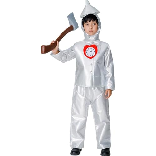 Blechmann-Kostüm für Jungen, silberfarben, metallisch, Blechmann, Halloween-Outfit, Kinderkostüm zum Welttag des Buches Blechmann-Kostüm für Jungen, silberfarben, metallisch, Blechmann, Halloween-Outfit, Kinderkostüm zum Welttag des Buches von Koongso