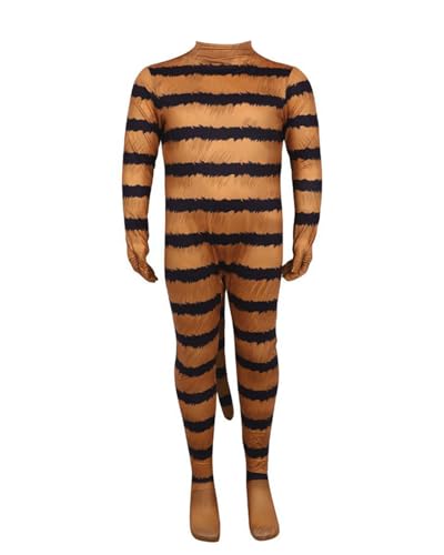 Cat Hero Petey Kostüm für Kinder, Jungen Cat Man Petey Book Character Kostüm, schwarz und braun gestreifter Cosplay-Overall, Weltbuchtag-Outfits für Kinder Cat Hero Petey Kostüm für Kinder, Jungen Cat Man Petey Book Character Kostüm, schwarz und braun gestreifter Cosplay-Overall, Weltbuchtag-Outfits für Kinder von Koongso