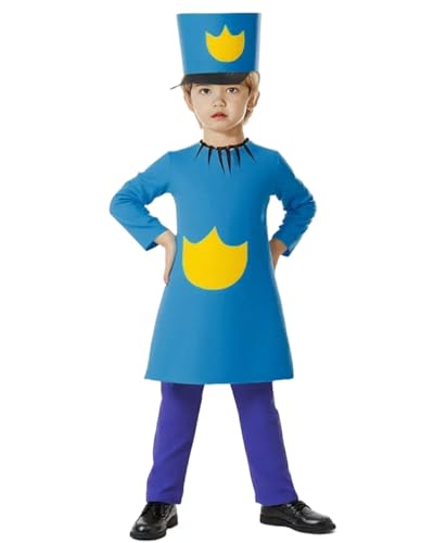 Hundehelden-Kostüm-Set für Kinder – blaues Oberteil, Hose und Hut, Sheriff-Buch-Figurenkostüm, Weltbuchtagskostüme für Kinder Hundehelden-Kostüm-Set für Kinder – blaues Oberteil, Hose und Hut, Sheriff-Buch-Figurenkostüm, Weltbuchtagskostüme für Kinder von Koongso