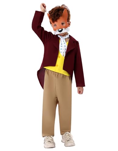 Kinderkostüm Mr. Fox Buchfigur, fantastisches Fuchs-Weltbuchtagskostüm, für Jungen, Roald Dahl, Fox, Buchwoche, Schule, Tierbühnen-Outfits Kinderkostüm Mr. Fox Buchfigur, fantastisches Fuchs-Weltbuchtagskostüm, für Jungen, Roald Dahl, Fox, Buchwoche, Schule, Tierbühnen-Outfits von Koongso