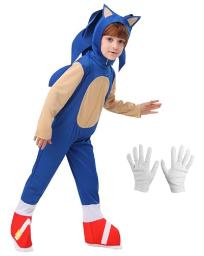 Koongso Blaues Igel-Kostüm für Kinder, Cartoon-Igel-Kostüm, Overall mit Kopfbedeckung, Anime-Film, Rollenspiel-Einteiler Koongso Blaues Igel-Kostüm für Kinder, Cartoon-Igel-Kostüm, Overall mit Kopfbedeckung, Anime-Film, Rollenspiel-Einteiler von Koongso